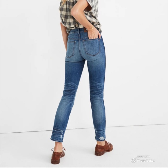 Madewell Slim Straight Jeans: Distressed Button-Front Edition - Picture 4 of 16